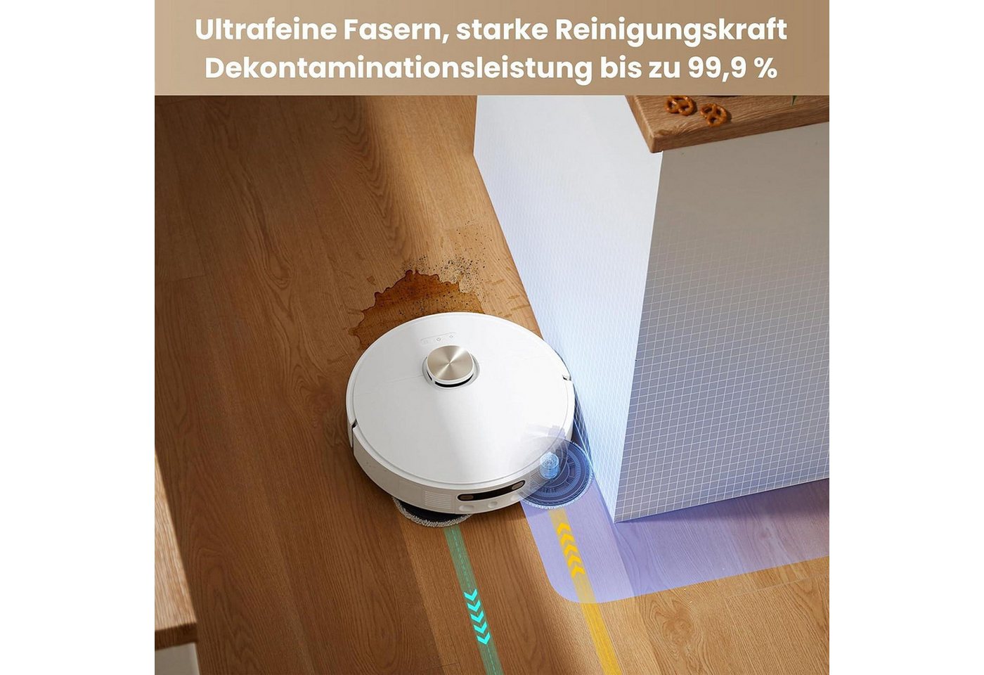 FELIXLEO Gardinenbefestigungen Ersatzteile 4 Wischpads 2 Platten für Dreame L20 Ultra X40 Ultra X30 L10s Gen 2, (4-St) Bild 3