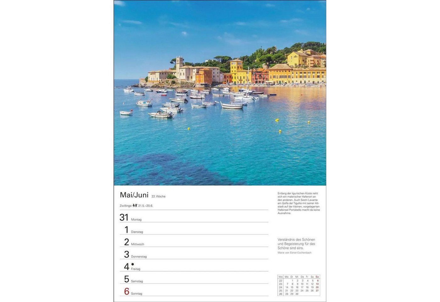 Harenberg Kalender Verlag Wandkalender Mittelmeer Wochenplaner 2027 - Eine Reise in 53 Bildern Bild 2