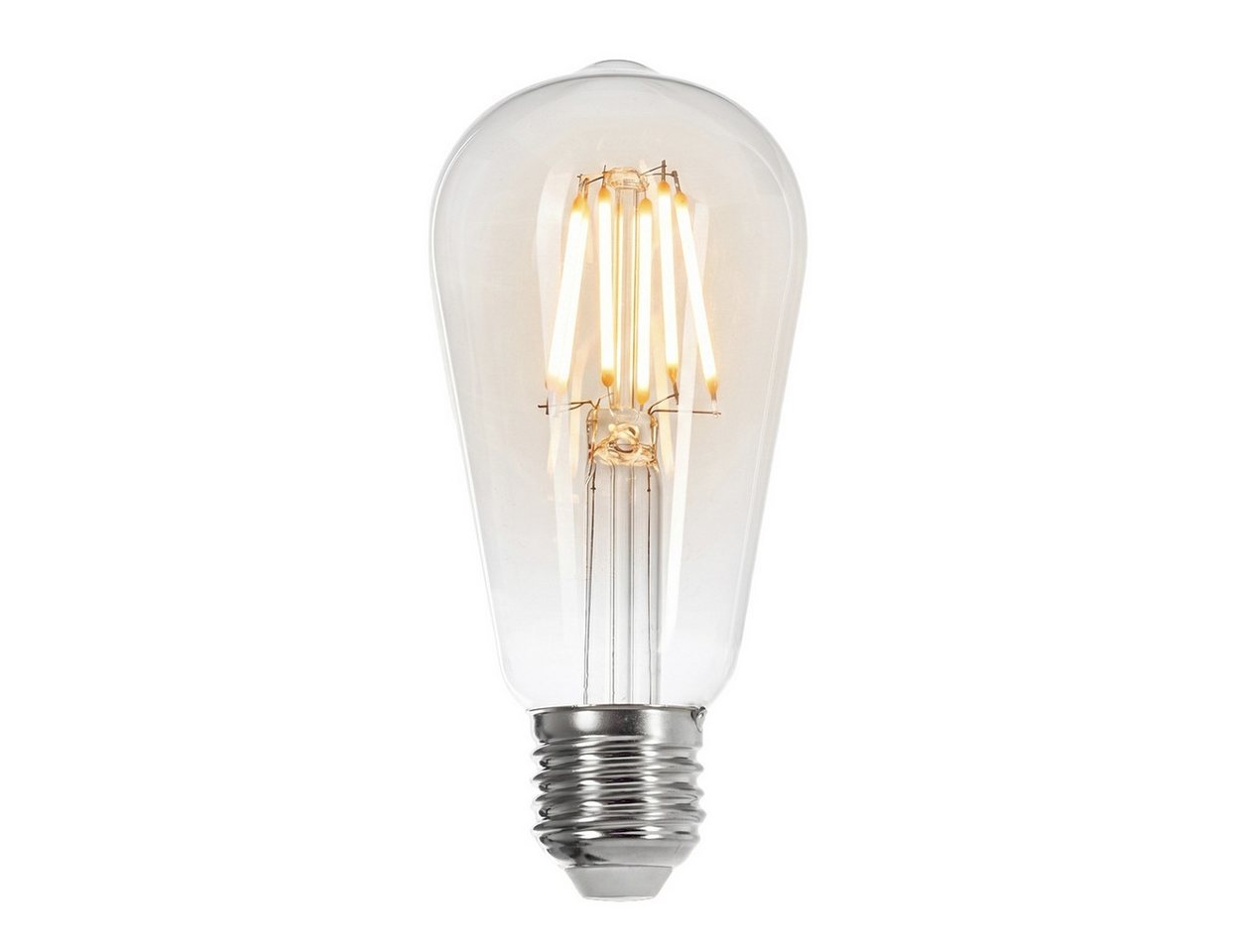 hofstein LED-Leuchtmittel 5er Set Glühbirne Warmweiß 6 Watt 800 Lumen, E27, 3000 Kelvin, Edison Vintage, Filament, Klar Bild 3