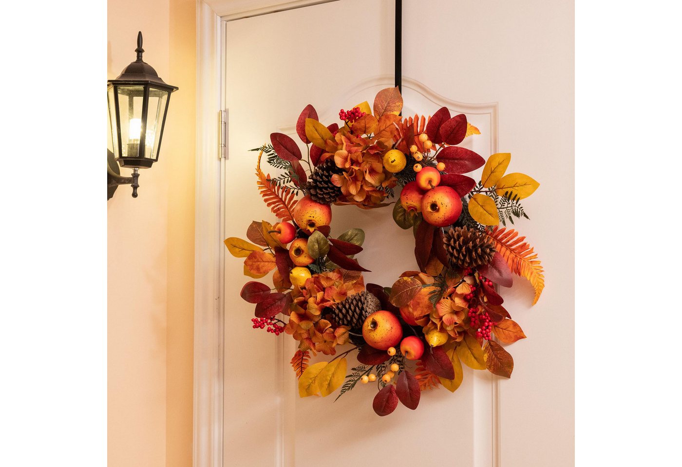 Agger Dekokranz Herbst-Beerenkranz, Herbstlicher Türkranz, geeignet für Haustüren, Veranden und Thanksgiving-Erntedekoration Bild 4