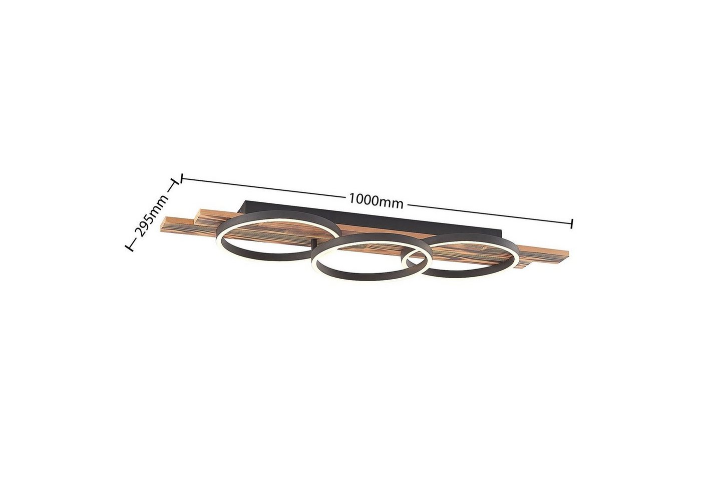 Lindby Deckenleuchten Sentoa, Enthalten, LED 32,4 W gesamt, warmweiß Bild 3