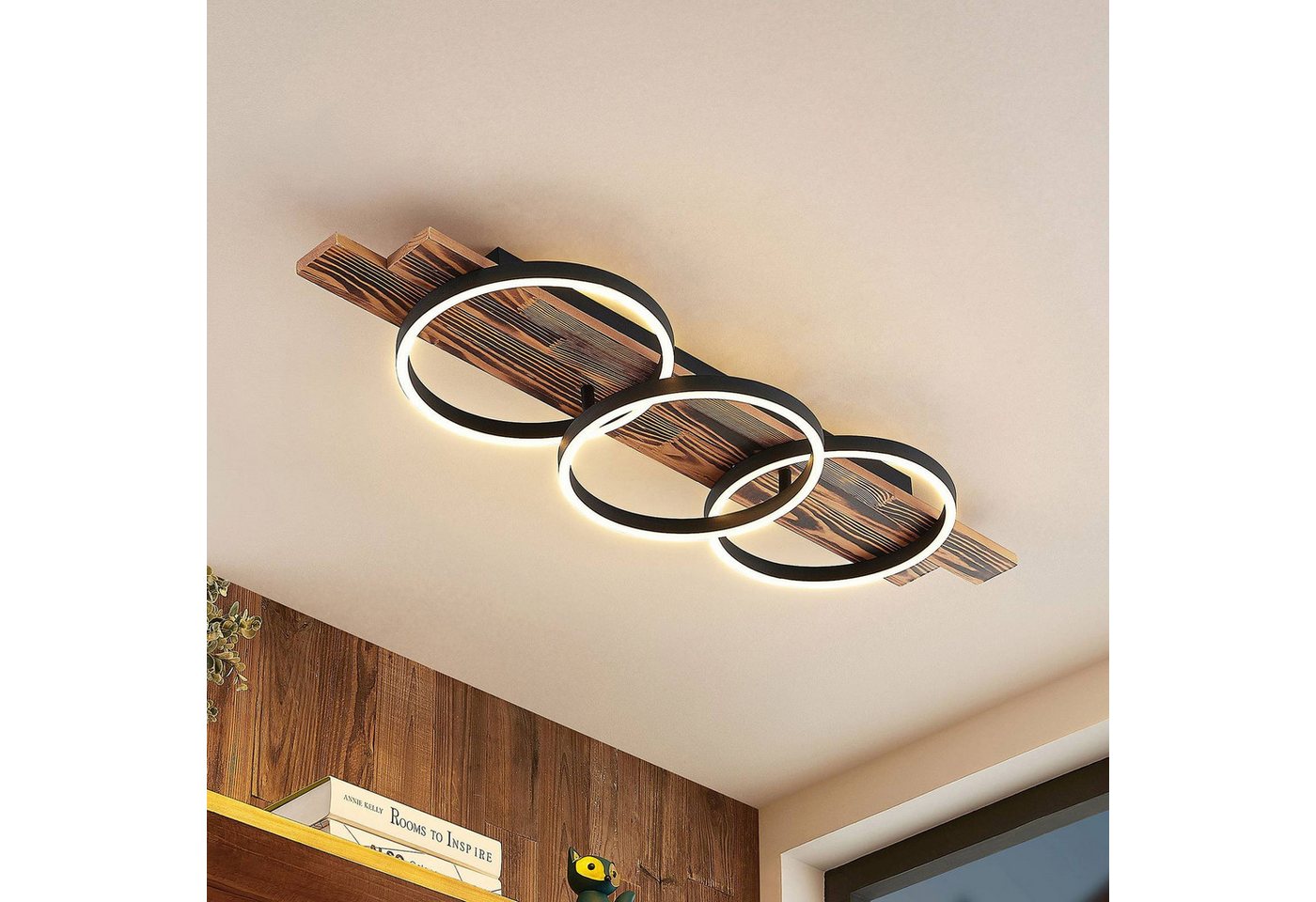 Lindby Deckenleuchten Sentoa, Enthalten, LED 32,4 W gesamt, warmweiß Bild 4
