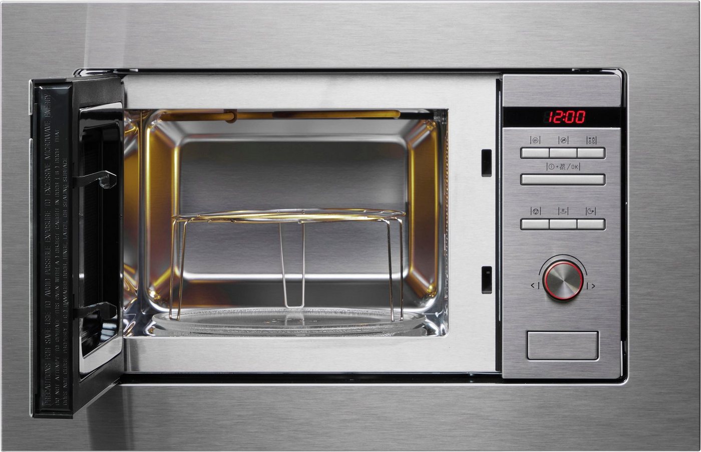 Amica Einbau-Mikrowelle EMW 13180 E, Grill, Mikrowelle, 20 l, Viel Komfort für schnelles und unkompliziertes Kochen im Alltag