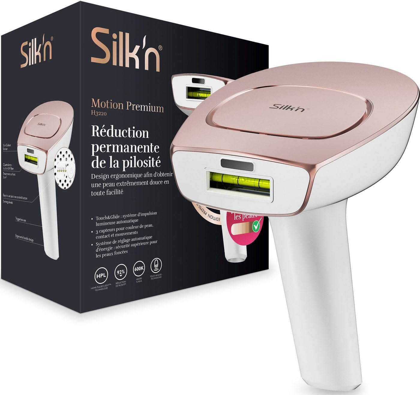 Silk'n HPL-Haarentferner Motion Premium, 600.000 Lichtimpulse, Dauerhafte Haarwuchsreduktion Bild 2