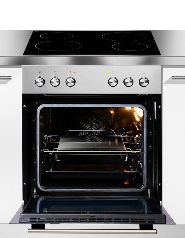 Amica Induktions Herd-Set EHI 935 331 E, Steam Clean, Komfort pur: beste Sicht, leicht reinigen, sicher kochen