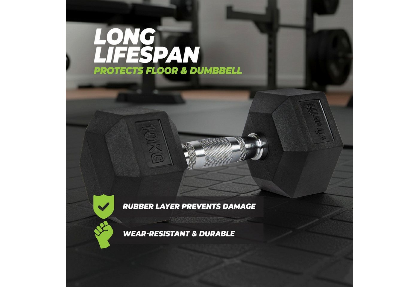 VirtuFit Kompakthantel VirtuFit Hexa Kurzhantel Pro Set 2 x 4 kg Bild 3