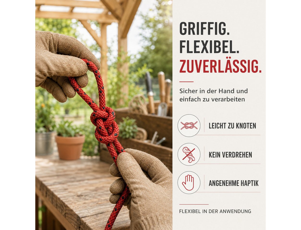 Z-Tex Seil Allzweckseil – Outdoor-Seil 8 mm × 20 m
