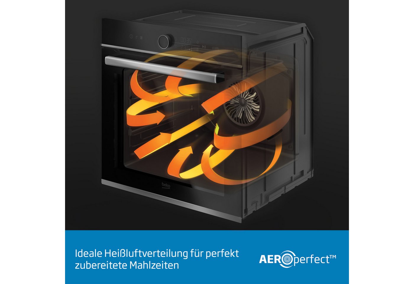 BEKO Einbaubackofen BBIM17300X, mit 1-fach-Teleskopauszug, Hydrolyse, AirFry – Knusprige Gerichte einfach direkt im Backofen Bild 4