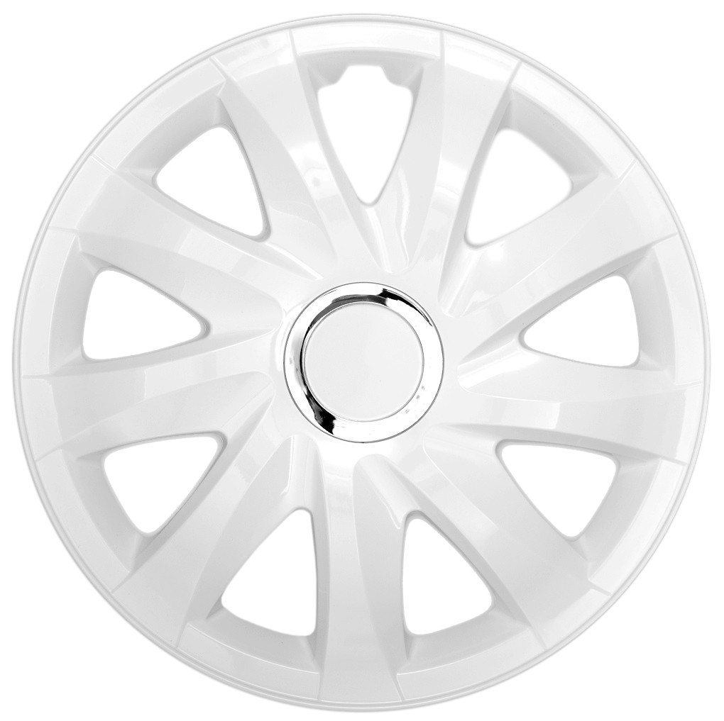 NRM Radkappe DRIFT 15 Zoll in Weiß, 15 in Zoll, (4-St) Radzierblenden für Stahlfelgen Radkappen Satz 4er Set 15