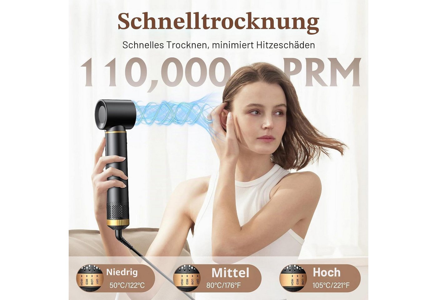 Forrlite Multihaarstyler Warmluftbürste 5 in 1 Hairstyler, Ionen Föhn für Styling & Volumen, Multifunktionaler Airstyler, Lockenstab für Locken & Glätten Bild 3