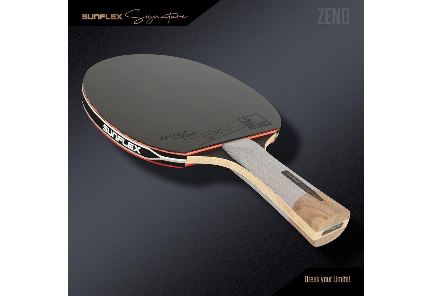 Sunflex Tischtennisschläger SIGNATURE ZENO, ITTF zertifizierter Zeno Belag, Magnetverschluss Bild 5
