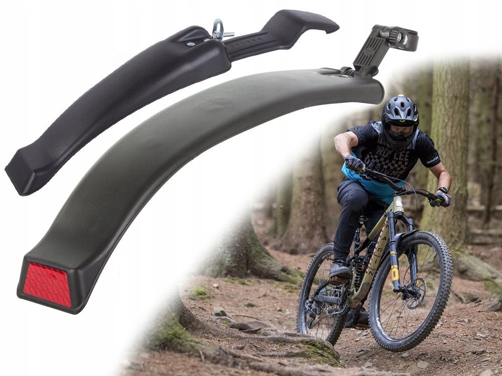 VERK GROUP Schutzblech Fahrrad Schutzblech Set 24‑28 Zoll vorne hinten Spritzschutz (Set, 2 St., Paar), 2‑teilig, vorne + hinten Bild 2