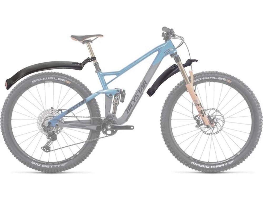 VERK GROUP Schutzblech Fahrrad Schutzblech Set 24‑28 Zoll vorne hinten Spritzschutz (Set, 2 St., Paar), 2‑teilig, vorne + hinten Bild 3