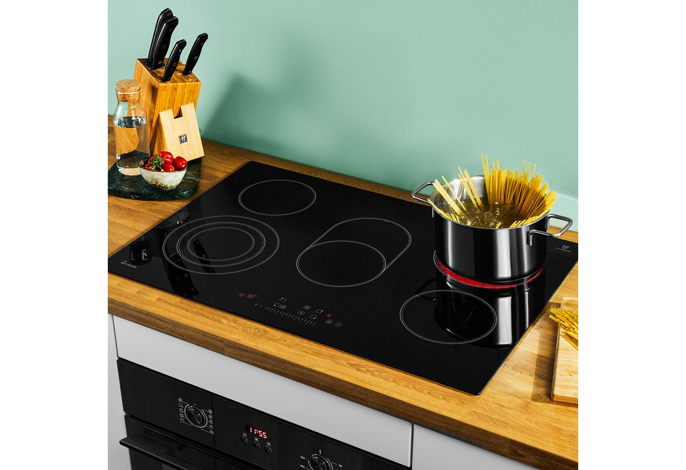 KKT KOLBE Backofen-Set Backofen und Kochfeld SET8005FBCH77RL, Herdset / Heißluft / Einbauherd / Einbaubackofen / Dualzone Bild 5