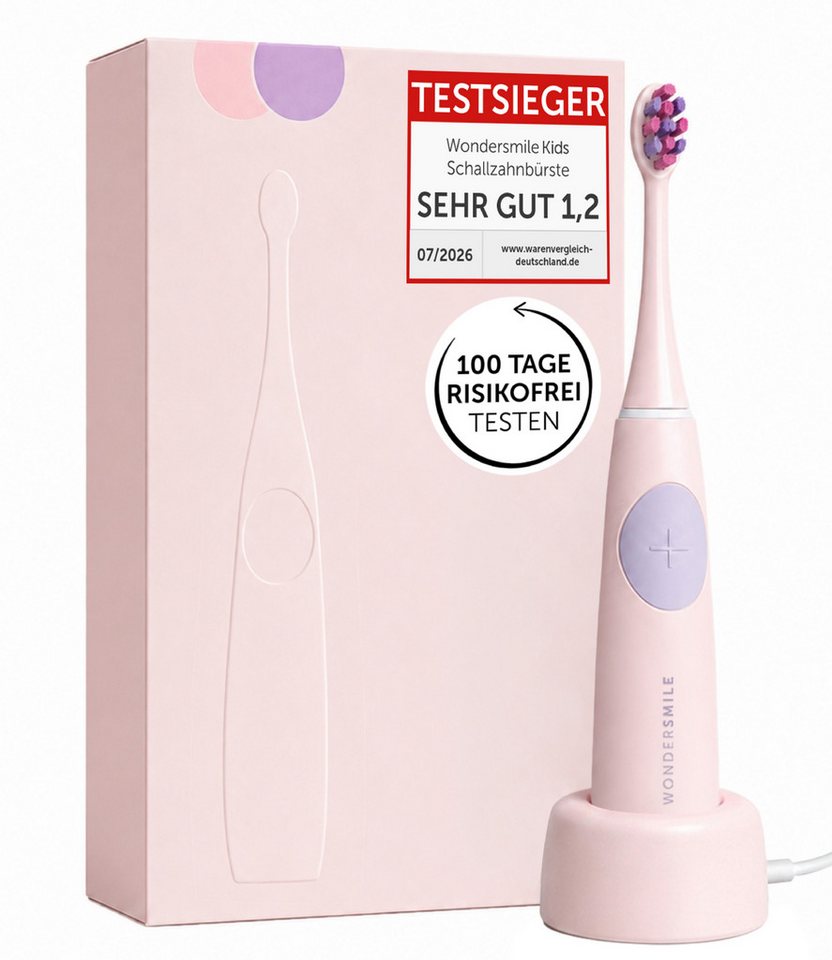Wondersmile Elektrische Kinderzahnbürste Kids Schallzahnbürste Testsieger 2026