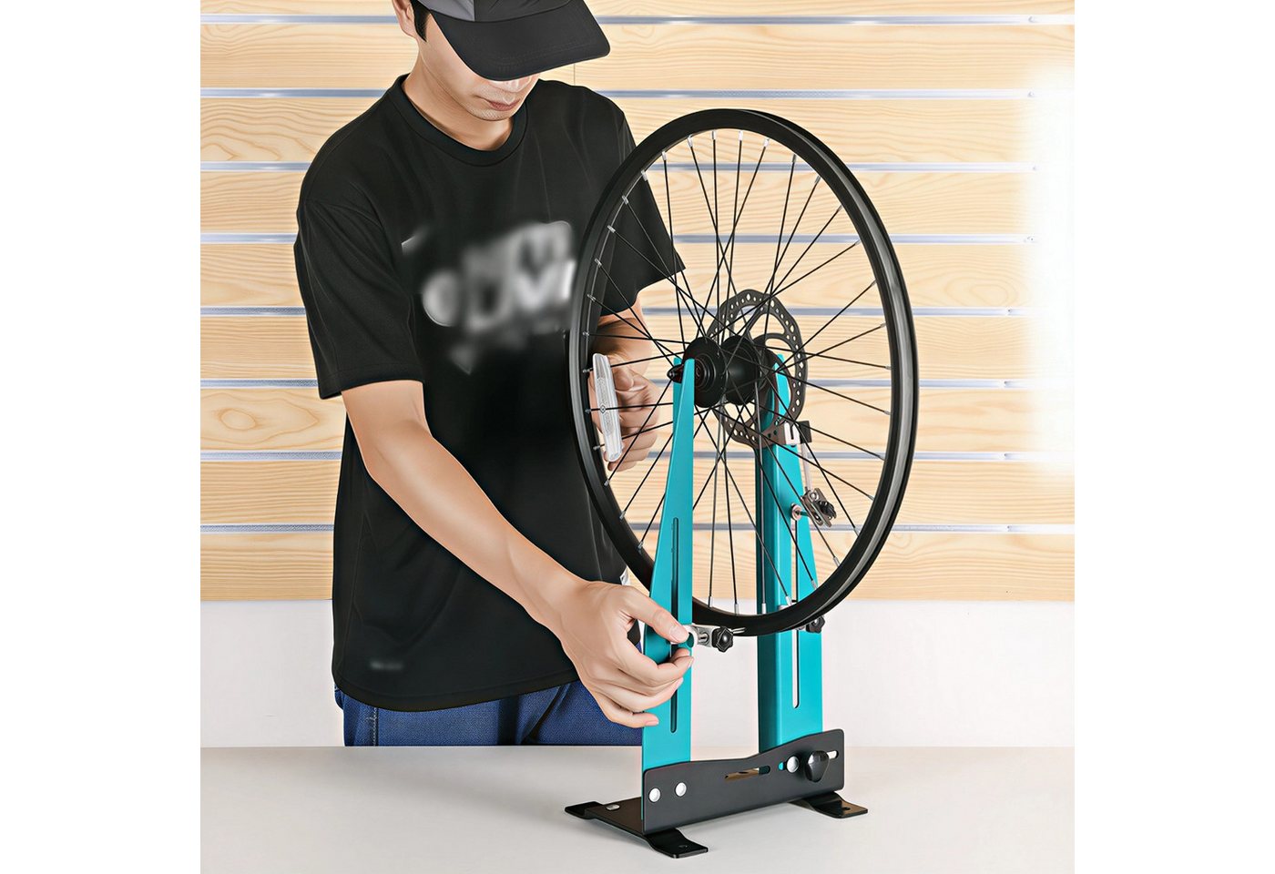 GARRYFIZH Rad-Zentrierständer Fahrradzentrierständer Halterung zur Reparatur von Fahrradfelgen, Fahrradradwartungsständer Bild 5