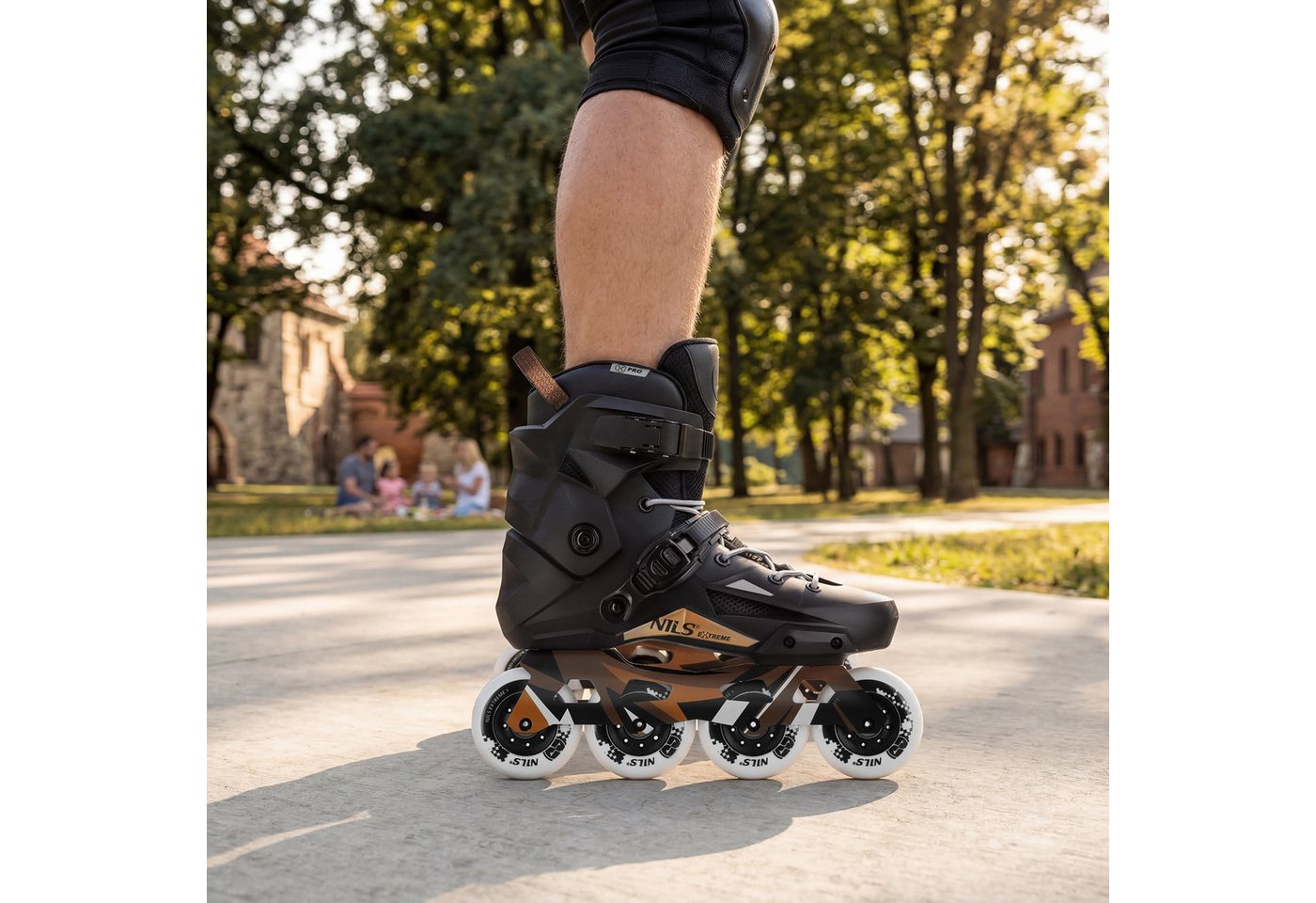 NILS EXTREME Inlineskates Inliner Rollschuhe Speedskates, (Spar-Set, 2-St., 44), Slalom, CNC-Alu-Schiene, ABEC-9 Carbon, PU 85A Bild 3