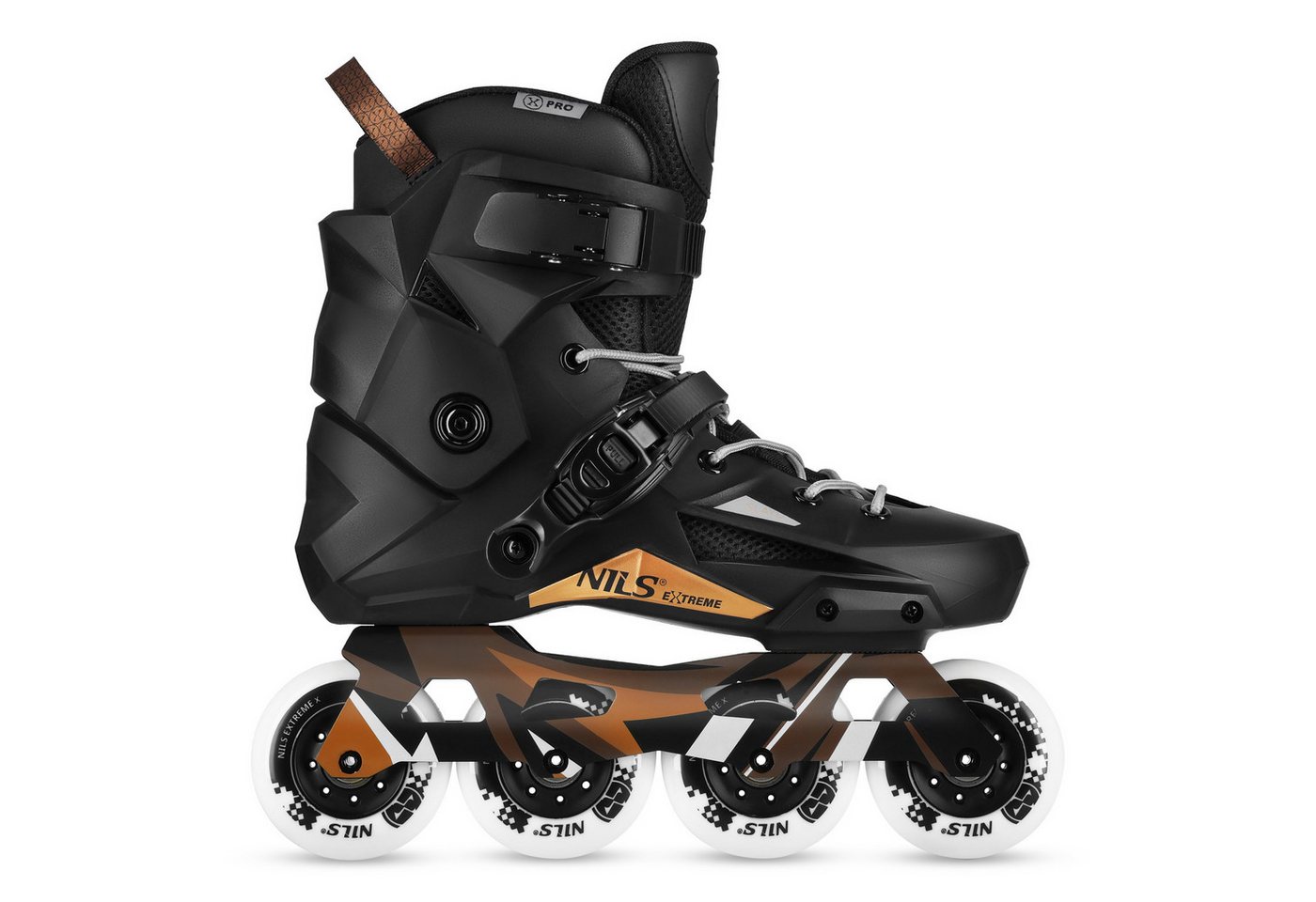 NILS EXTREME Inlineskates Inliner Rollschuhe Speedskates, (Spar-Set, 2-St., 44), Slalom, CNC-Alu-Schiene, ABEC-9 Carbon, PU 85A Bild 4