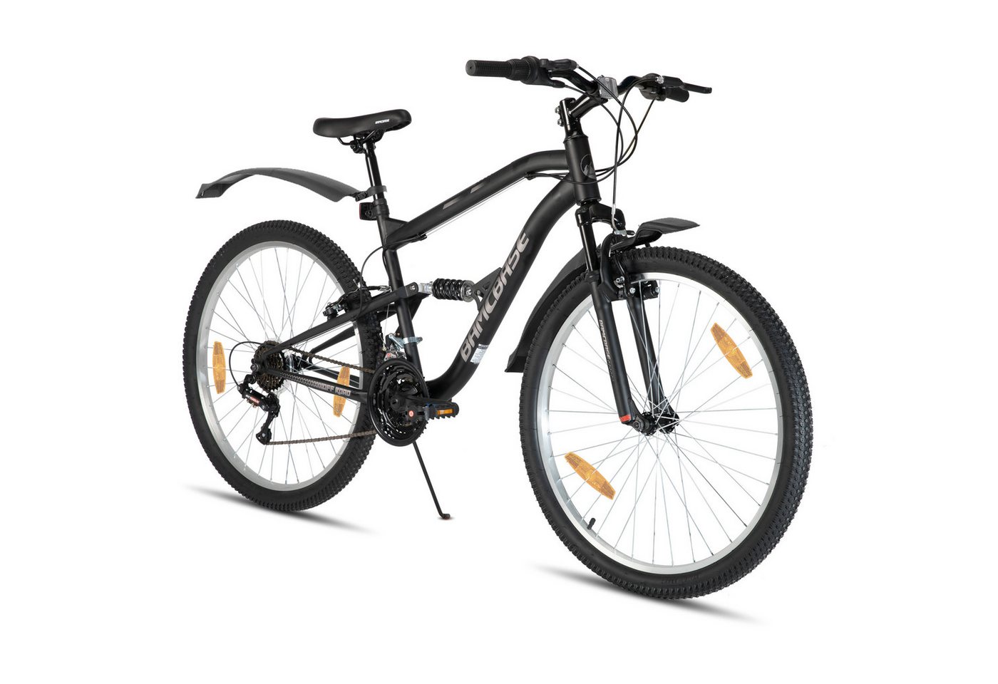 HILAND Mountainbike 26 Zoll MTB Doppel‑Federung 18‑Gang V‑Bremsen Fahrrad Wald & Stadt, Mit 18-Gang-Schaltung, Federgabel und vollgefedertem Rahmen, Kotflügel Bild 5