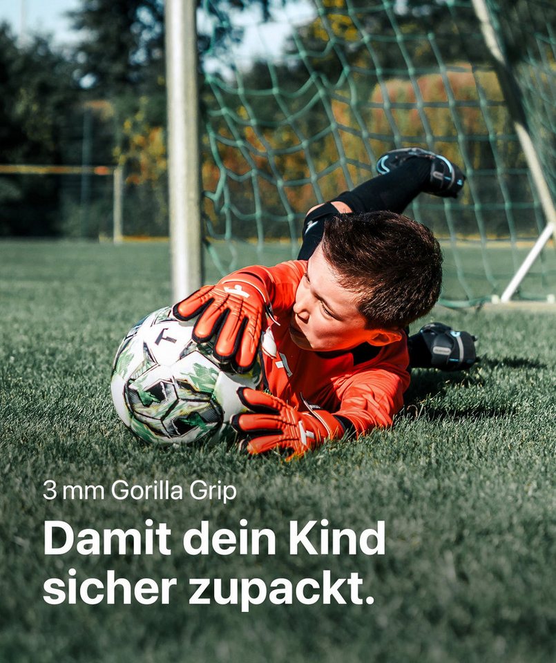 T1TAN Torwarthandschuhe Kinder Red Beast 3.0 mit Fingerschutz Bild 2
