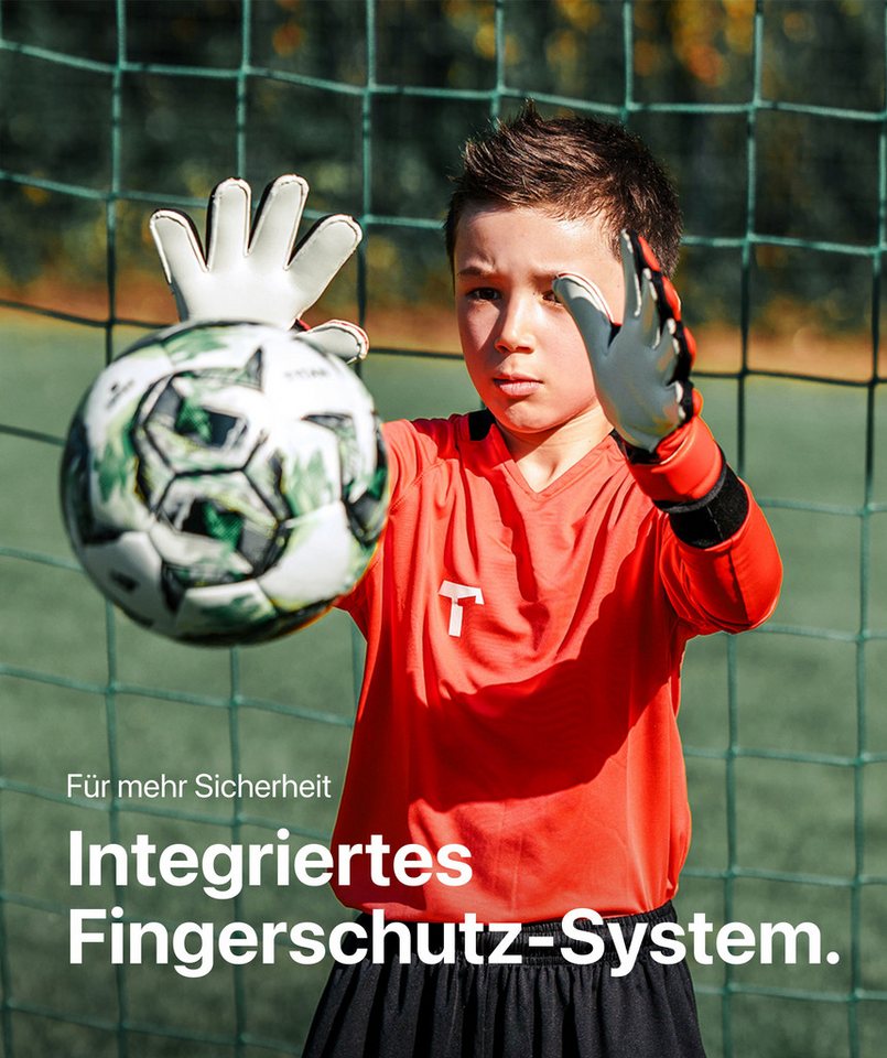 T1TAN Torwarthandschuhe Kinder Red Beast 3.0 mit Fingerschutz Bild 5