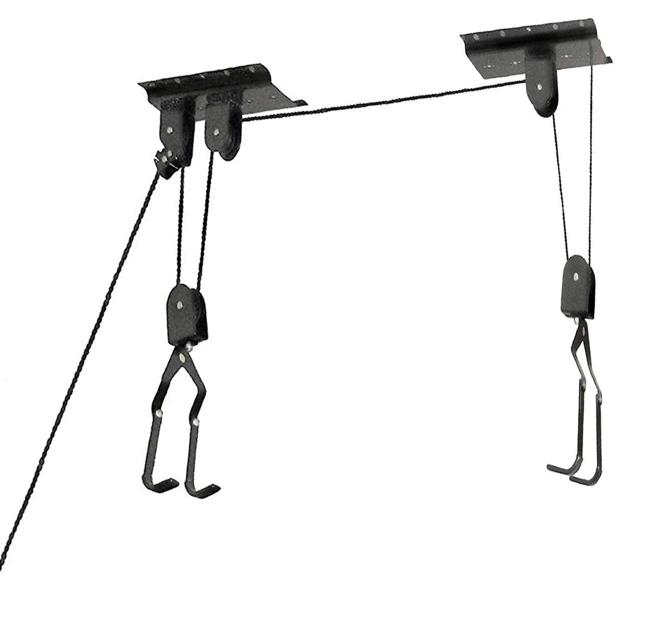 BAYLI Fahrradständer 2er Set Fahrradlift mit Flaschenzug, Fahrradaufhängung zur Deckenmont Bild 2