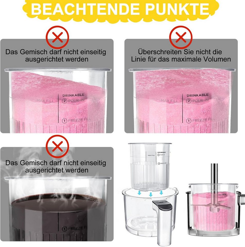 Bwecuy Eisbereiteraufsatz 4 Stück Behälter für Ninja Creami Deluxe Pints Bild 3