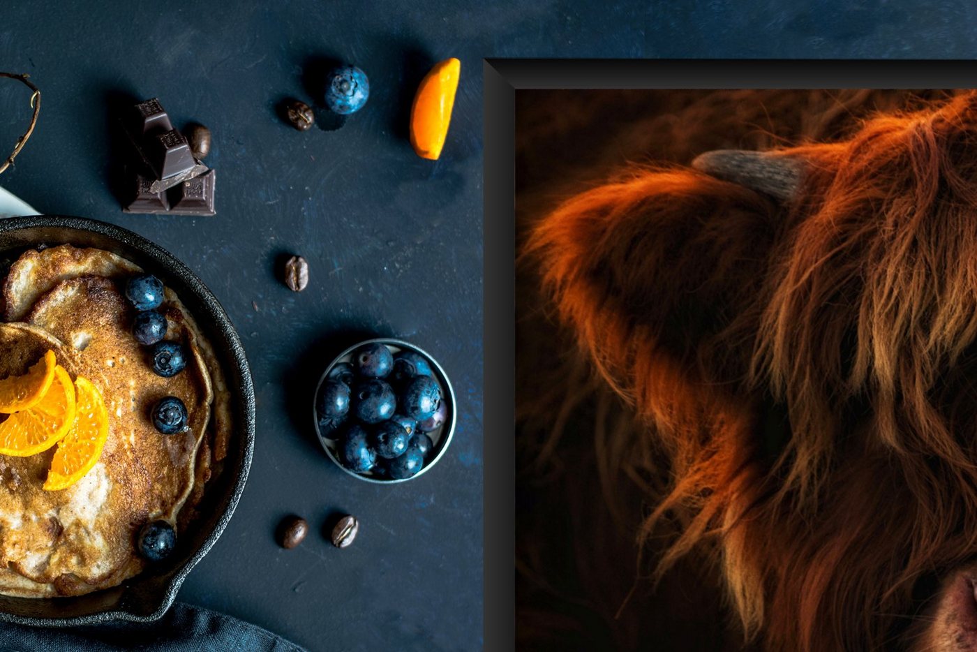 MuchoWow Herdblende-/Abdeckplatte Schottisches Hochlandrind - Kuh - Porträt - Tiere, Vinyl, (1 tlg), Induktionsschutz - Herdabdeckung Matte von Vinyl, das perfekte, rollbare Material für jedes Kochfeld - vergrößert die Arbeitsfläche - Küchen Dekoration - Induktionsherd Abdeckung Induktionskochfeld Bild 4