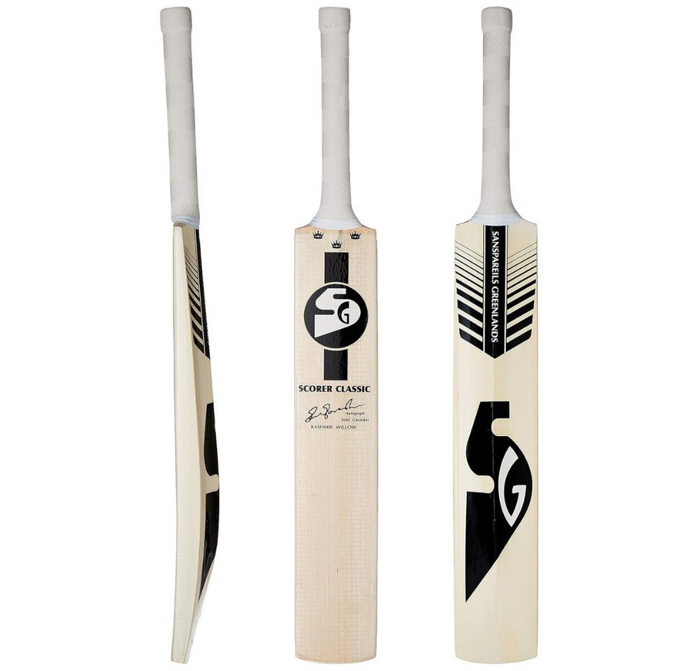 SG Badmintonschläger Scorer Classic Cricket Bat Gr. 6 Kashmir Willow Leicht mit Cover, (Einzelner Cricket-Schläger mit Schutzhülle, Größe 6, Farbe Beige) Bild 3