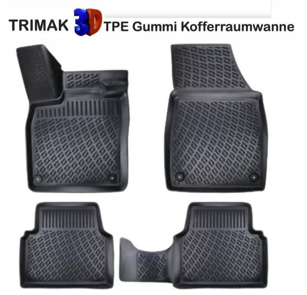 Trimak Passform-Fußmatten kompatibel mit Volkswagen ID.5, VW ID.5 ab 2021 Gummimatten Auto TPE Allwetter Fussmatten Bild 5