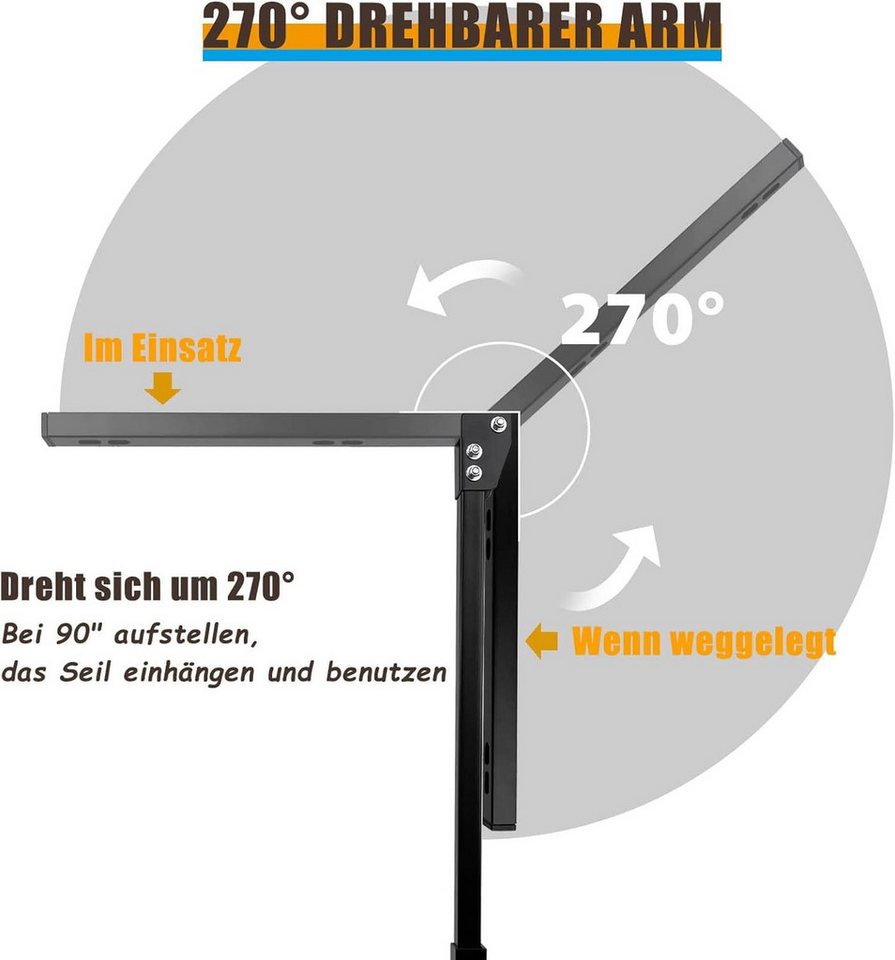 FIVMEN Abschleppseil Hundefrisiertischarm, Faltbarer Tierpflegearm, Höhenverstellbar, Haustier-Fellpflegearm mit Klemme, 89cm Bild 5
