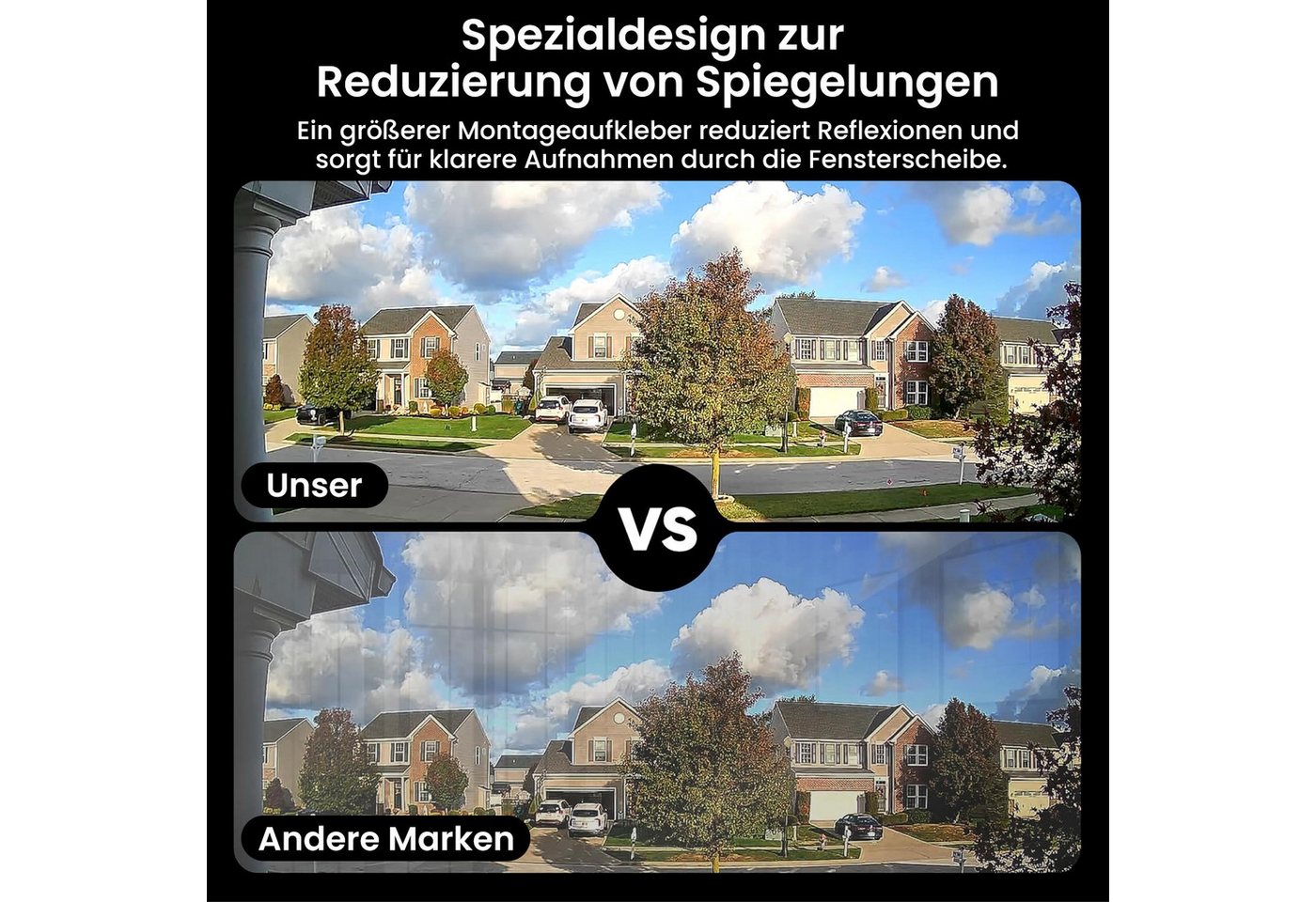 FOSMET IP-Überwachungskamera Fensterkamera 5MP 3K, WiFi 6, AI Personenerkennung & Farb-Nachtsicht (Indoor Fensterkamera,2-Wege-Audio,Alexa & Google,130.5° Weitwinkel) Bild 4
