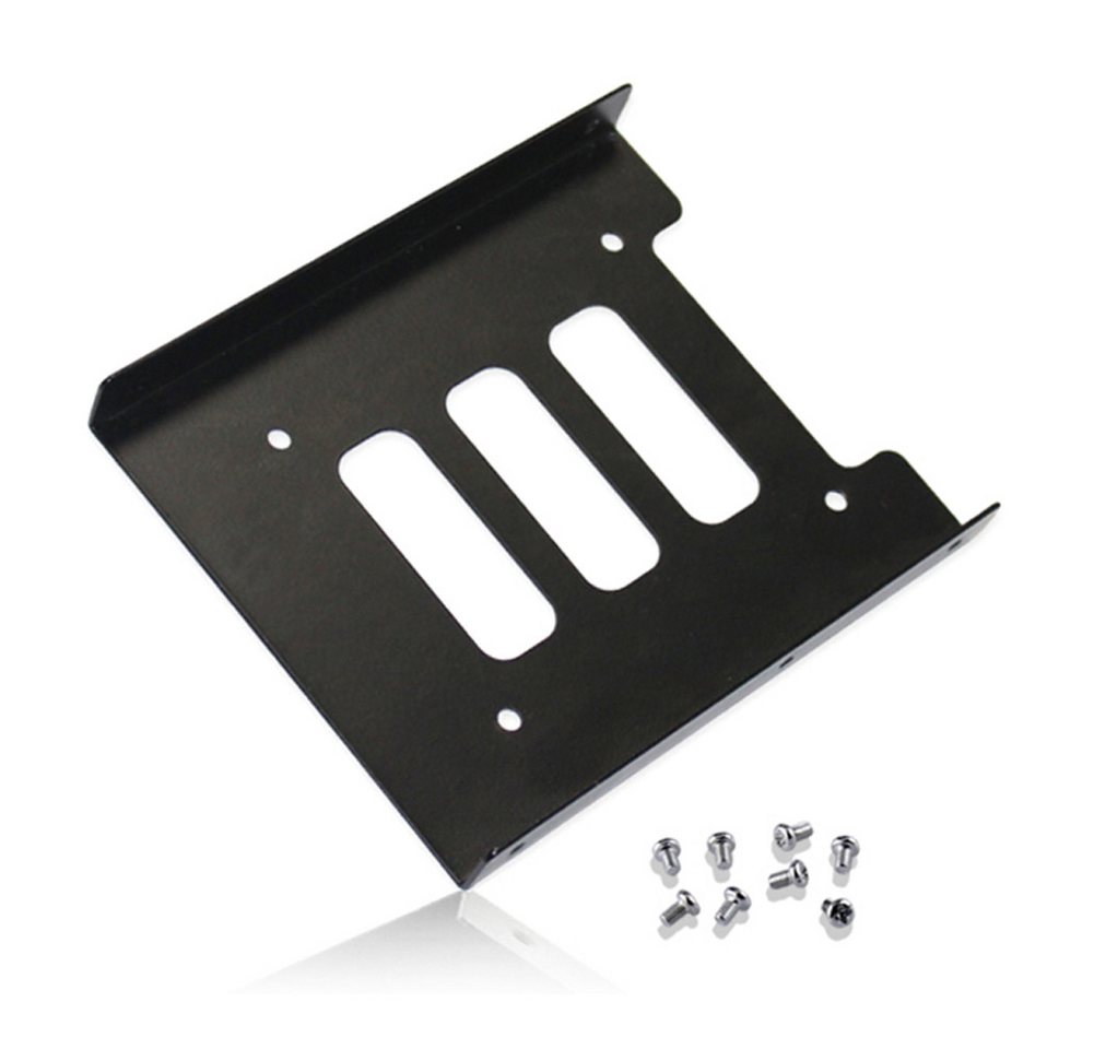 Bolwins Festplatten-Einbaurahmen Q89 Einbaurahmen 2,5" zu 3,5" SSD Festplatte Einbau Rahmen HDD Adapter, Stabile Metallhalterung mit Belüftungsöffnungen für Kühlung Bild 3