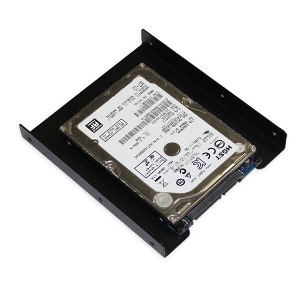 Bolwins Festplatten-Einbaurahmen Q89 Einbaurahmen 2,5" zu 3,5" SSD Festplatte Einbau Rahmen HDD Adapter, Stabile Metallhalterung mit Belüftungsöffnungen für Kühlung Bild 5