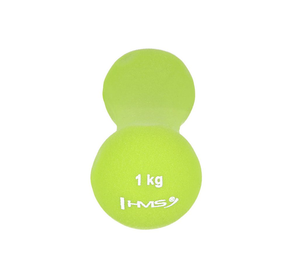 HMS Kurzhantel Gymnastikhantel Aerobichantel Trainingsgewicht, (Spar-Set, 1 kg), Gusseisen, Neoprenbeschichtung, griffige Knochenform Bild 4