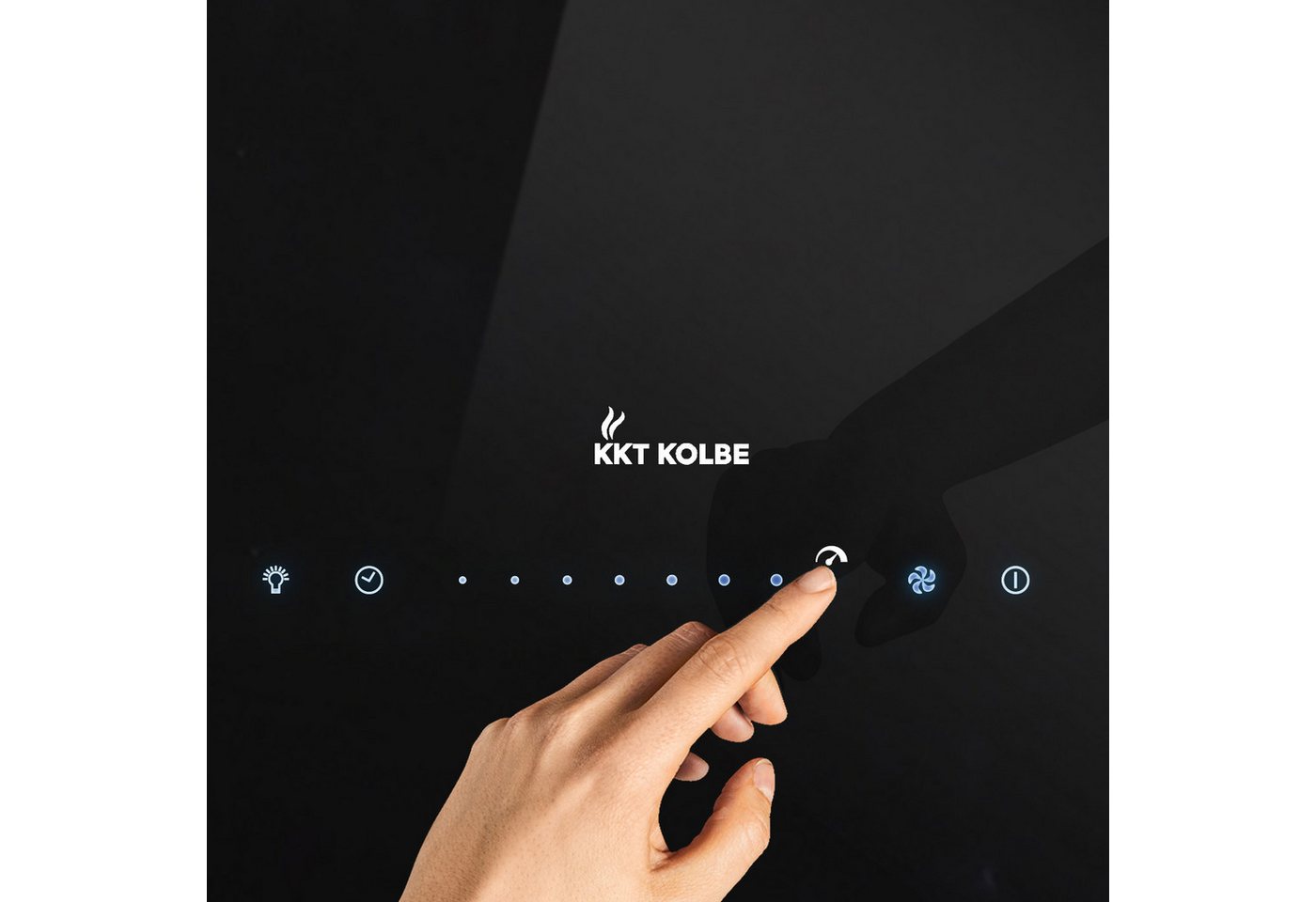 KKT KOLBE Inselhaube Dunstabzugshaube Inselhaube CUBE60-Serie 60cm Abzugshaube / Inselhaube / Umluft / Schwarz / Glas / Touch LED / WiFi Bild 3