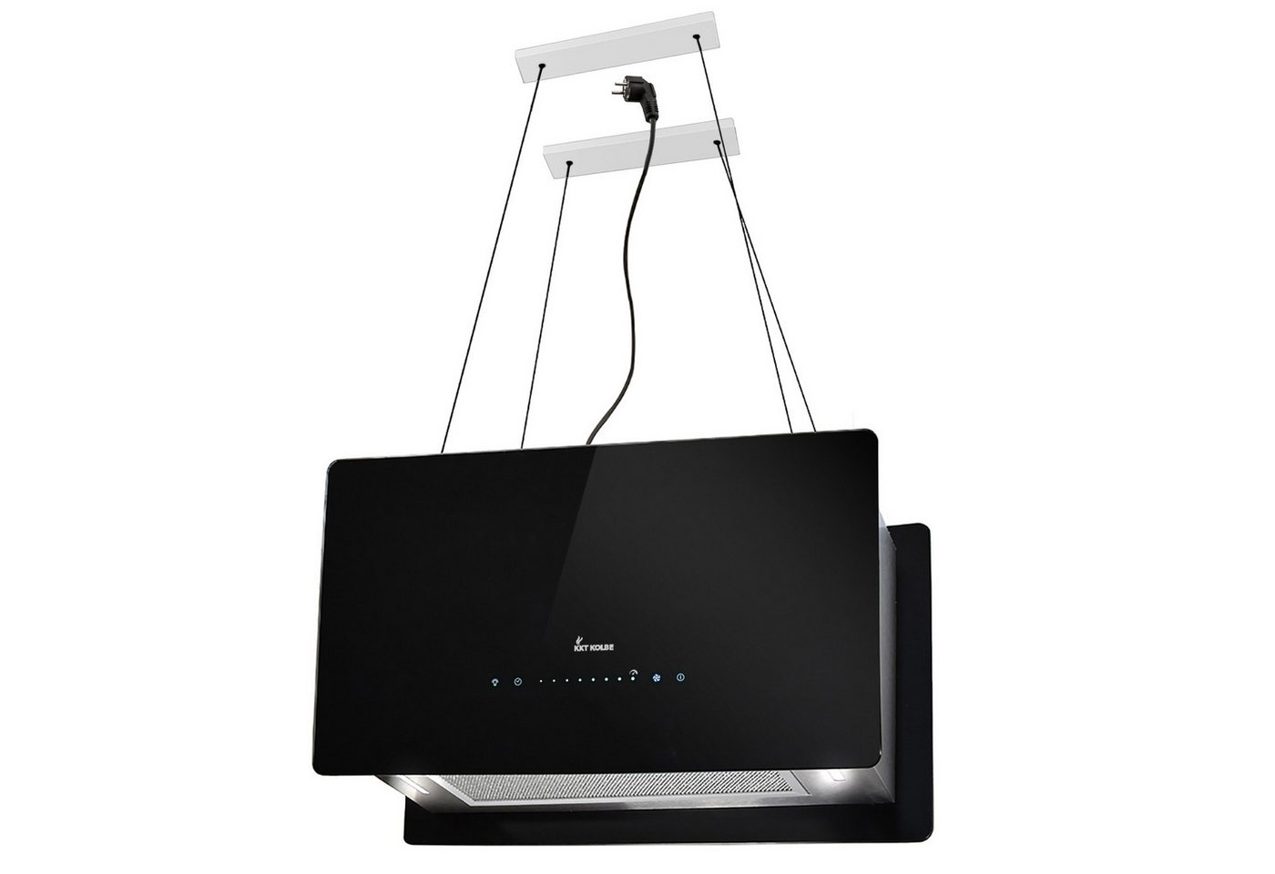 KKT KOLBE Inselhaube Dunstabzugshaube Inselhaube CUBE60-Serie 60cm Abzugshaube / Inselhaube / Umluft / Schwarz / Glas / Touch LED / WiFi Bild 4