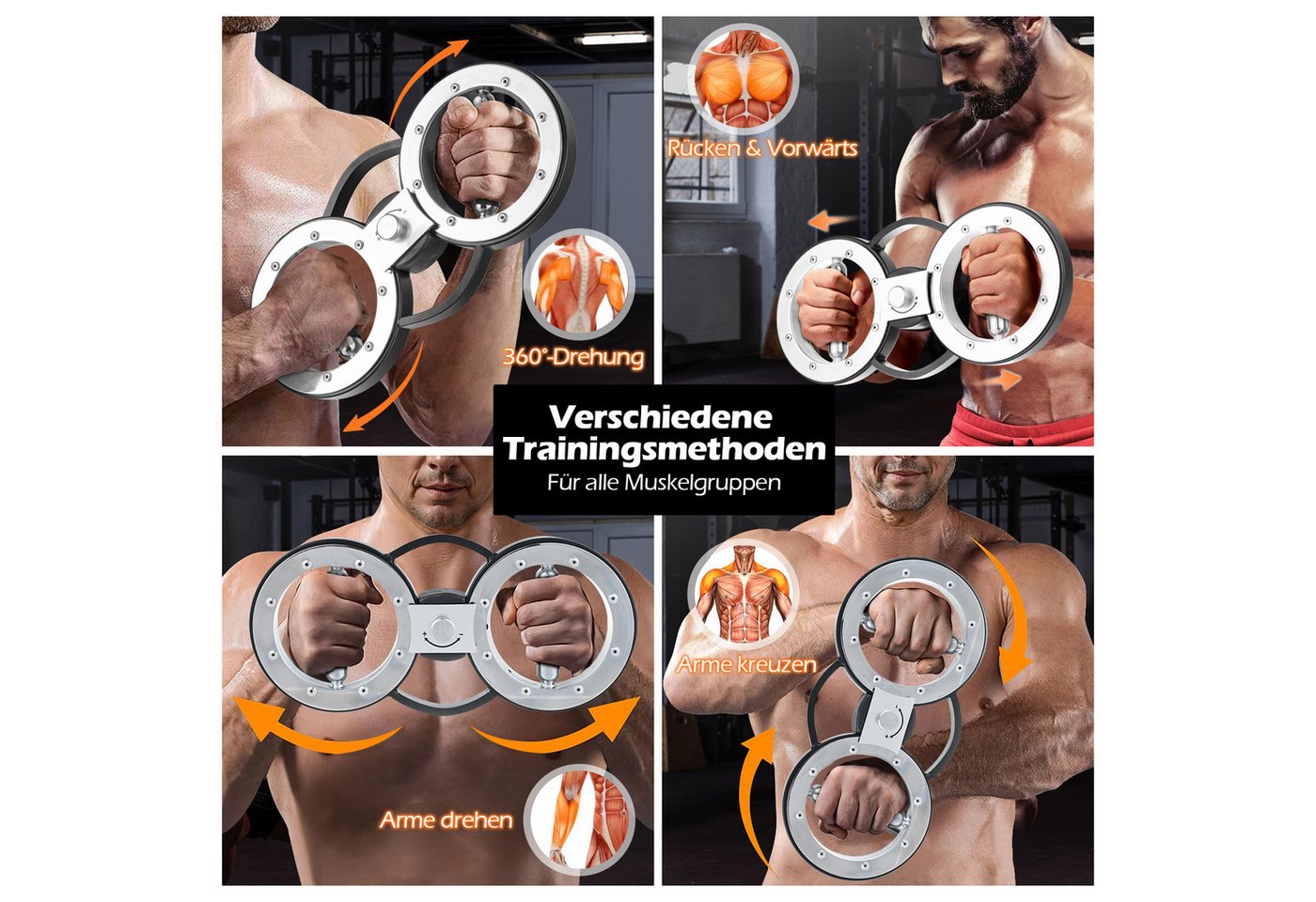 COSTWAY Handmuskeltrainer, Unterarmtrainer mit einstellbarem Widerstand Bild 2