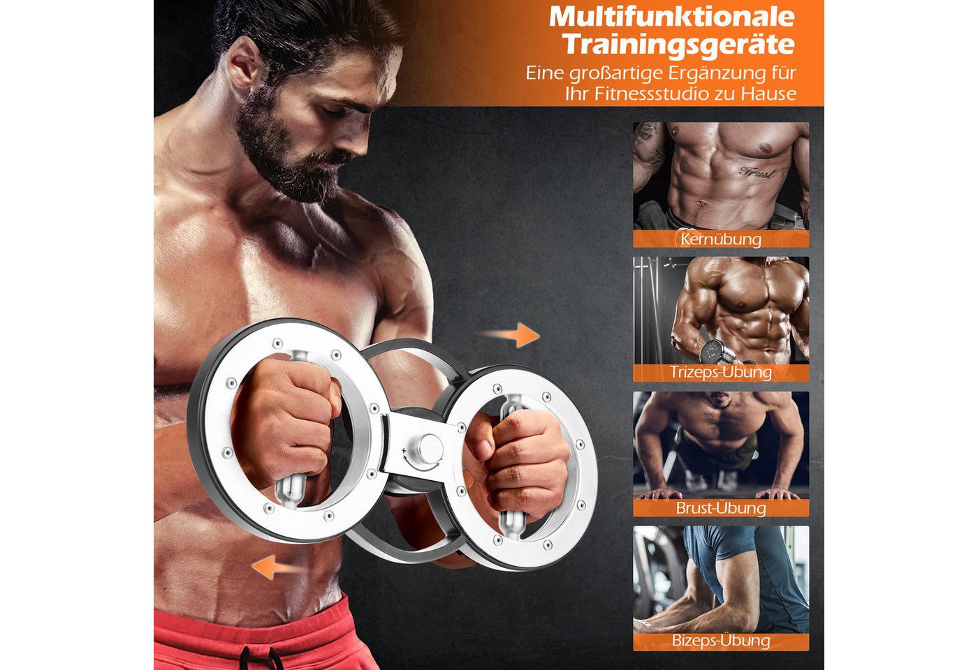 COSTWAY Handmuskeltrainer, Unterarmtrainer mit einstellbarem Widerstand Bild 3