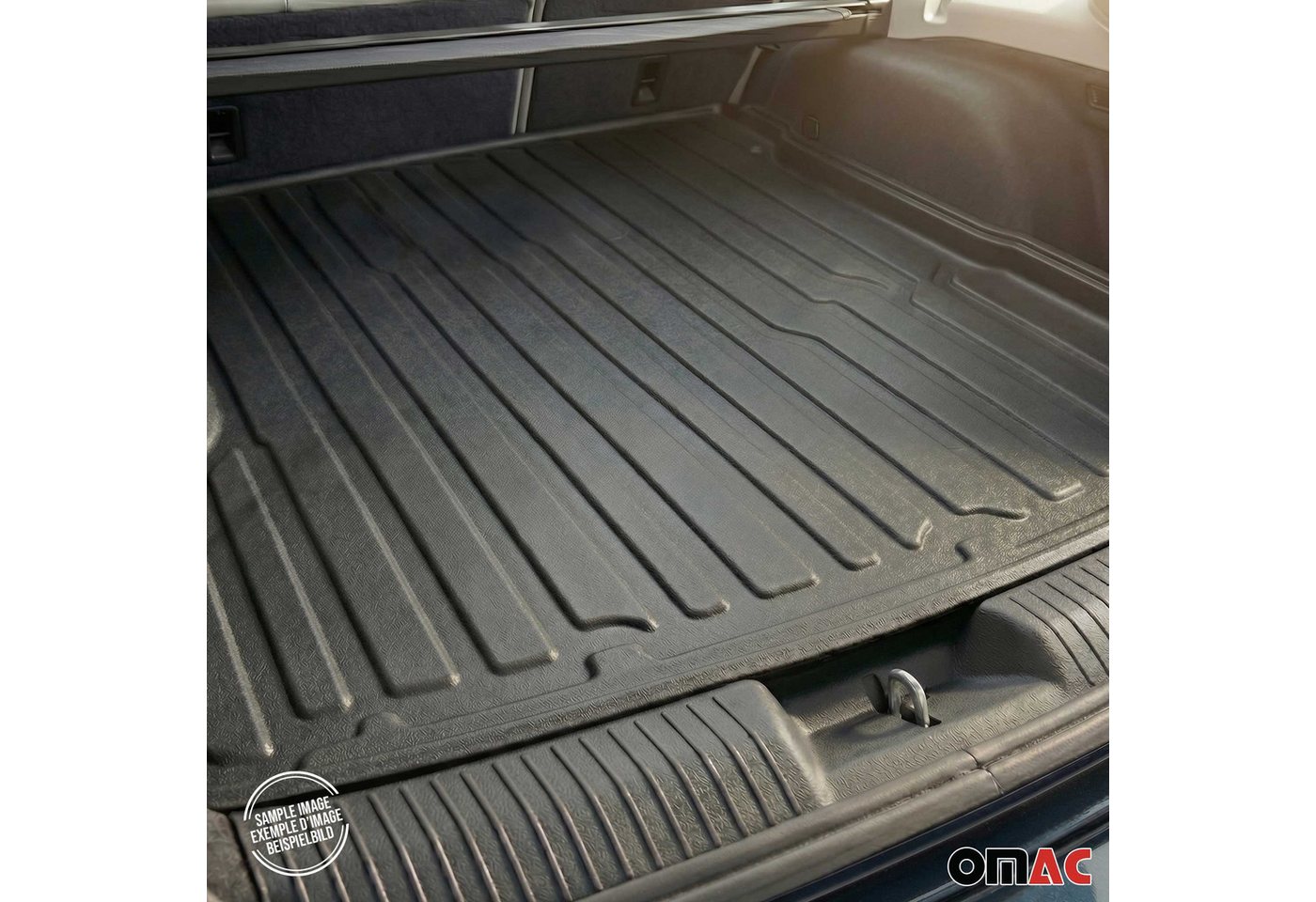 OMAC Kofferraummatte Kofferraumwanne für Skoda Karoq 2017-2025 Gummi TPE Schwarz (1 St), für Skoda Karoq 2017-2025 Skoda Karoq 2017-2025, Einfache Installation,Antirutsch,Leicht zu reinigen,Leichtgewicht Bild 2