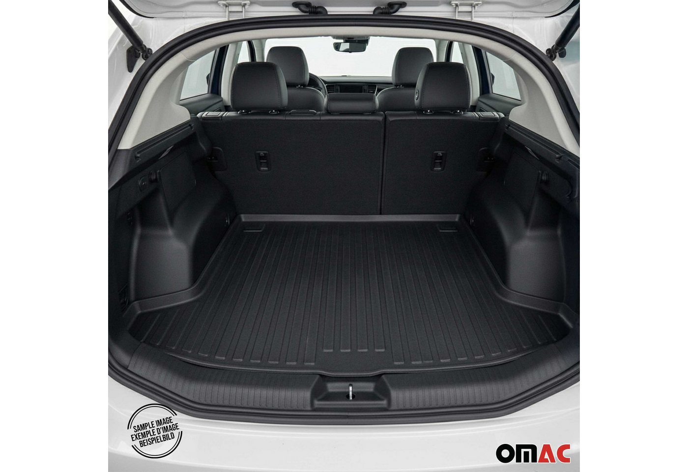 OMAC Kofferraummatte Kofferraumwanne für Skoda Karoq 2017-2025 Gummi TPE Schwarz (1 St), für Skoda Karoq 2017-2025 Skoda Karoq 2017-2025, Einfache Installation,Antirutsch,Leicht zu reinigen,Leichtgewicht Bild 3