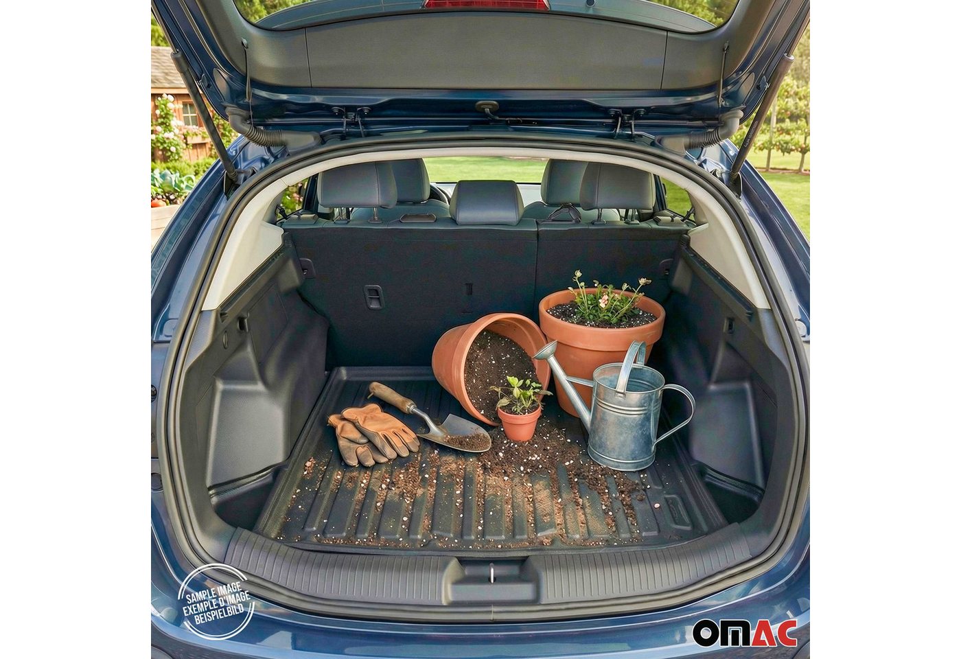 OMAC Kofferraummatte Kofferraumwanne für Skoda Karoq 2017-2025 Gummi TPE Schwarz (1 St), für Skoda Karoq 2017-2025 Skoda Karoq 2017-2025, Einfache Installation,Antirutsch,Leicht zu reinigen,Leichtgewicht Bild 5