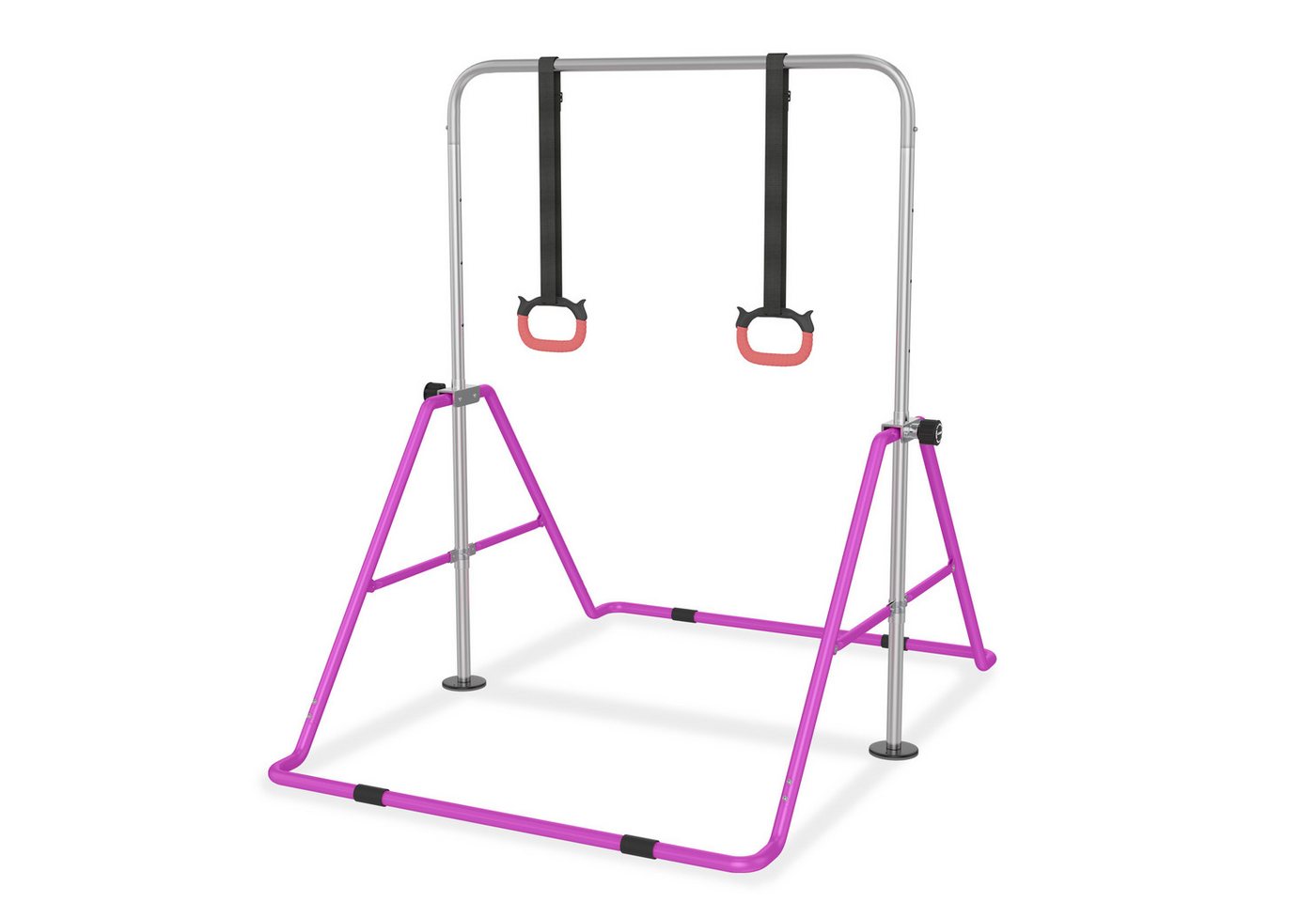 FIVMEN Turnreck Reckstange höhenverstellbare Gymnastikstange aus stabilem Stahl, Gymnastik Heimtrainer Faltbares für Junioren, erweiterbar Bild 2