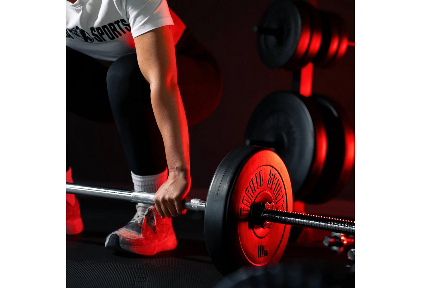 GORILLA SPORTS Hantelscheibe Hantelscheibe 30/31 mm Kunststoff 1,25-15 KG, 30 kg Bild 2