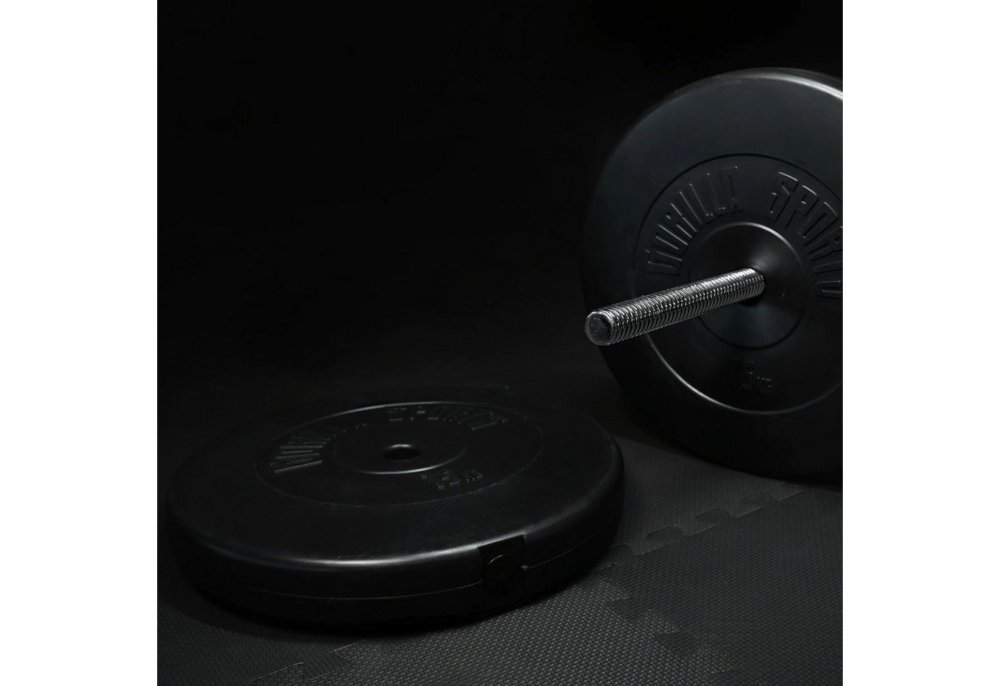 GORILLA SPORTS Hantelscheibe Hantelscheibe 30/31 mm Kunststoff 1,25-15 KG, 30 kg Bild 5