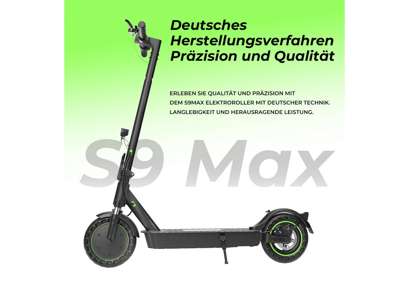 iSinwheel E-Scooter 10 Zoll Elektroscooter 500W Vollreifen mit Straßenzulassung, 500,00 W, 20,00 km/h, Ladegerät/Tasche/Installationswerkzeug/APP Bild 3