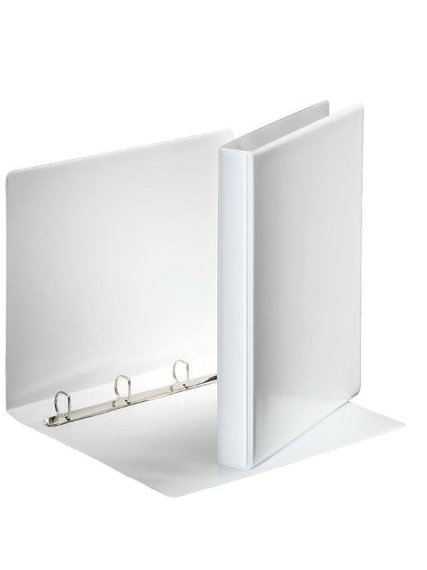 Esselte - Präsentationsringbuch 38mm din A4 4 Ringe D-Mechanik Graupappe weiß
