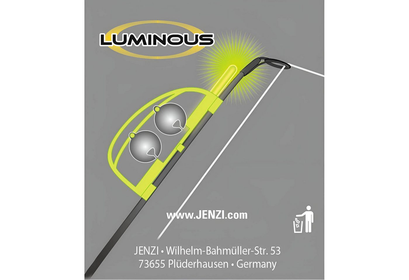 Jenzi Bissanzeiger Jenzi Angel-Doppelglocken Fluo mit Rutenclip Knicklichthalter 2 Stück Bild 4