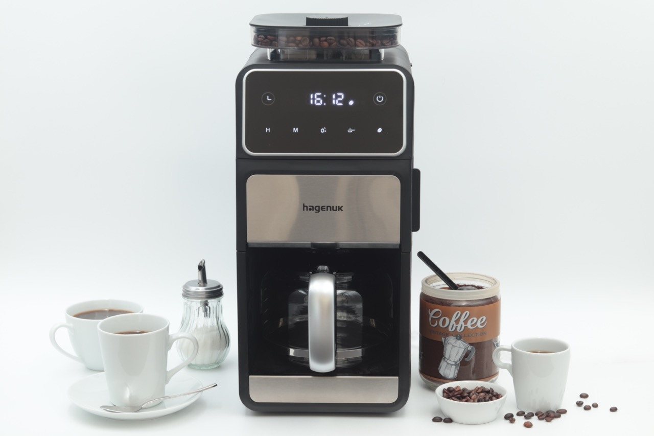 Hagenuk Kaffeemaschine mit Mahlwerk, 1.5l Kaffeekanne, Permanentfilter, abnehmbarer Wassertank Bild 4