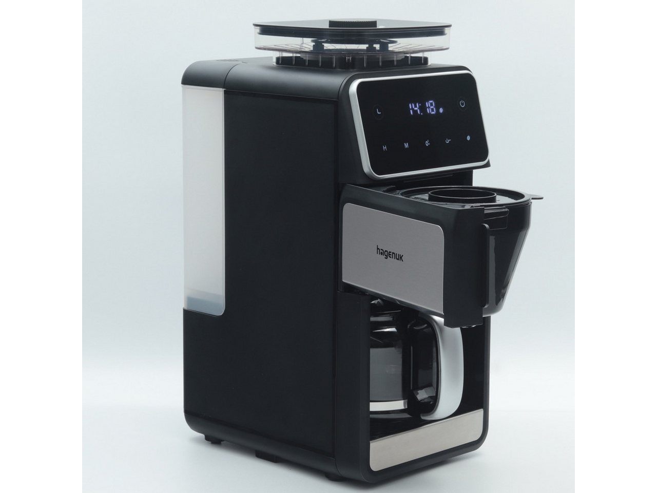 Hagenuk Kaffeemaschine mit Mahlwerk, 1.5l Kaffeekanne, Permanentfilter, abnehmbarer Wassertank Bild 5